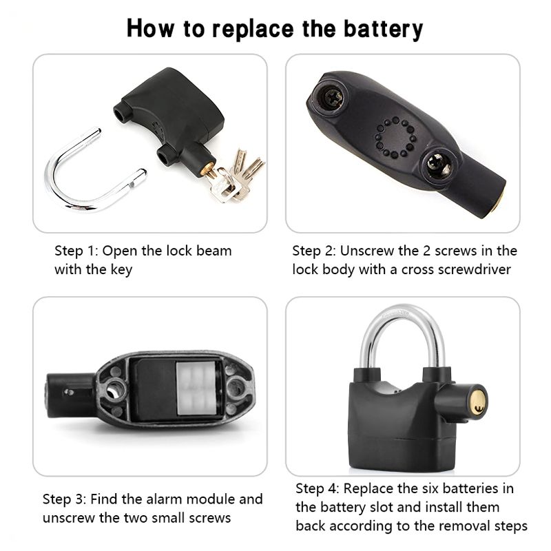 Home Tools Household Sensors  Alarms Alarm Lock Aluminum Alloy Anti-Theft Lock Warehouse Door Lock Bicycle Motorcycle Disc Brake Lock Anti-Theft Lock
