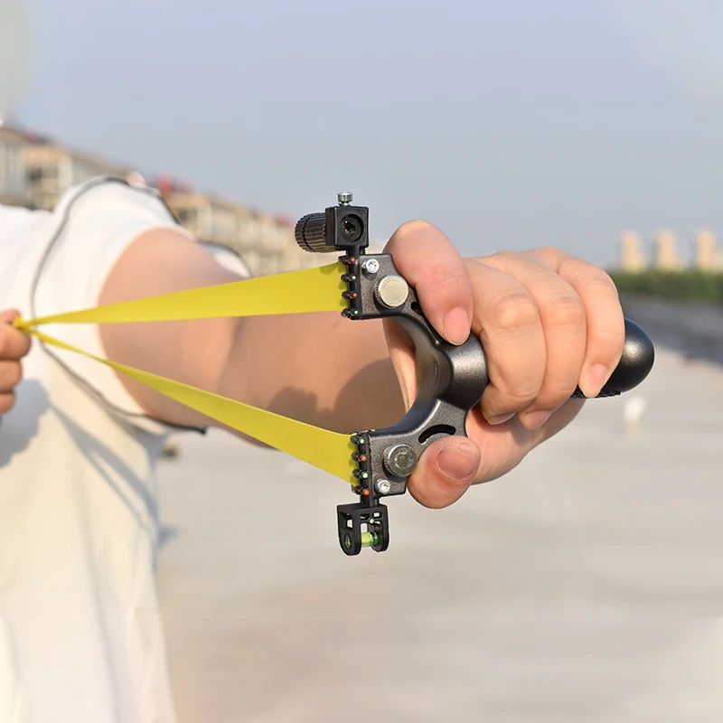 Toys Games Sports Outdoor Play 98K Slingshot Resin Laser Aiming Flat Rubber Band Quick Press Infrared Aiming Single Bow Toy Stand Outdoor 98K Slingshot Device