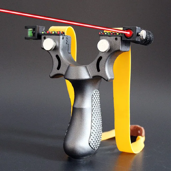 Toys Games Sports Outdoor Play 98K Slingshot Resin Laser Aiming Flat Rubber Band Quick Press Infrared Aiming Single Bow Toy Stand Outdoor 98K Slingshot Device