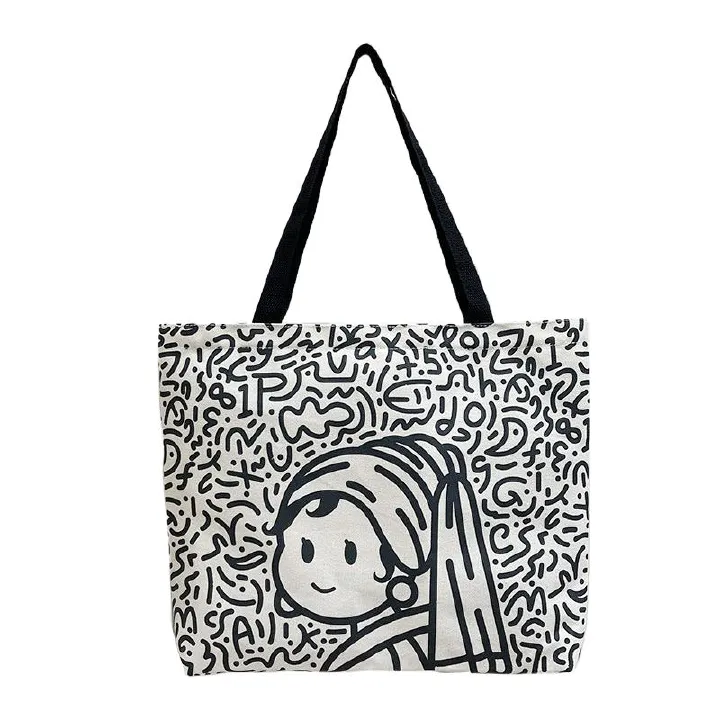 Women Bags Shoulder Bags Large Capacity Canvas Bag Women'S New Portable Shoulder Bag Fashion Tote Bag Student School Bag Shopping Bag Shoulder Bag