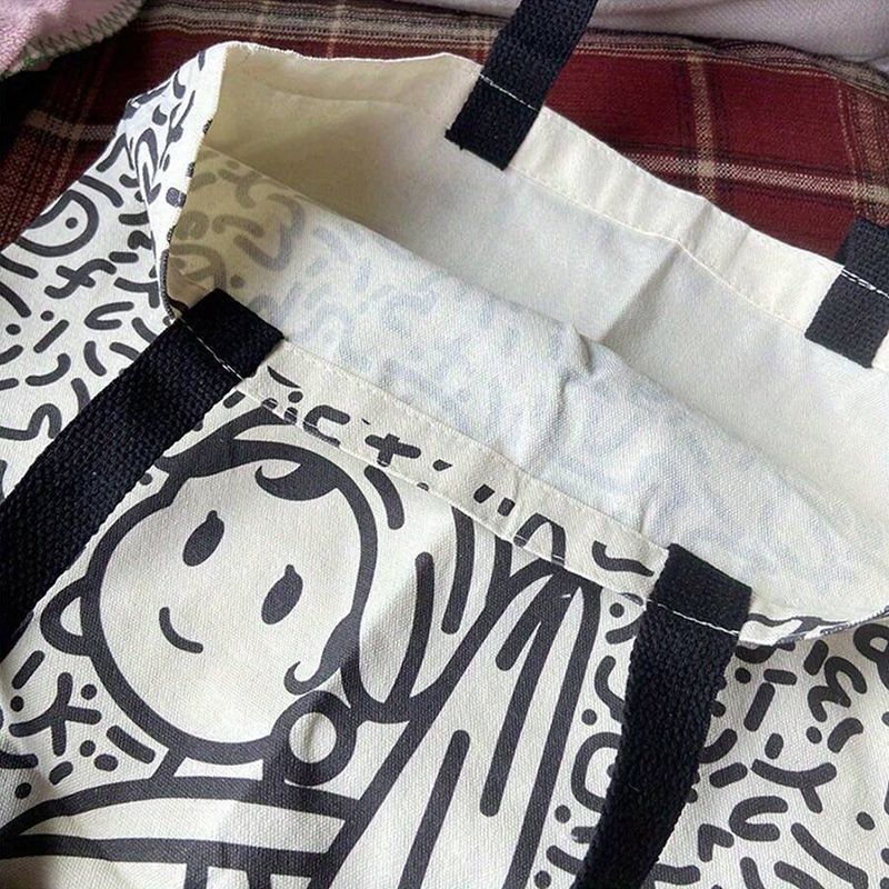 Women Bags Shoulder Bags Large Capacity Canvas Bag Women'S New Portable Shoulder Bag Fashion Tote Bag Student School Bag Shopping Bag Shoulder Bag