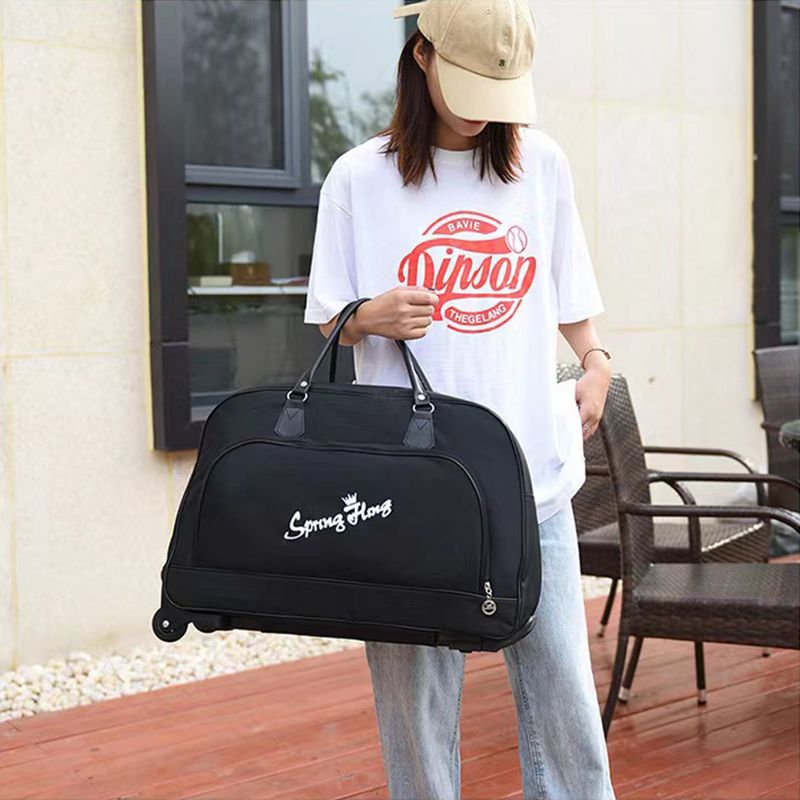 Luggage Travel Gear Travel Bags Large-Capacity Trolley Bag, Short-Distance Boarding Bag, Men And Women Travel Folding Storage Bag With Wheels, Trolley Bag, Soft Bag, Portable Travel Bag