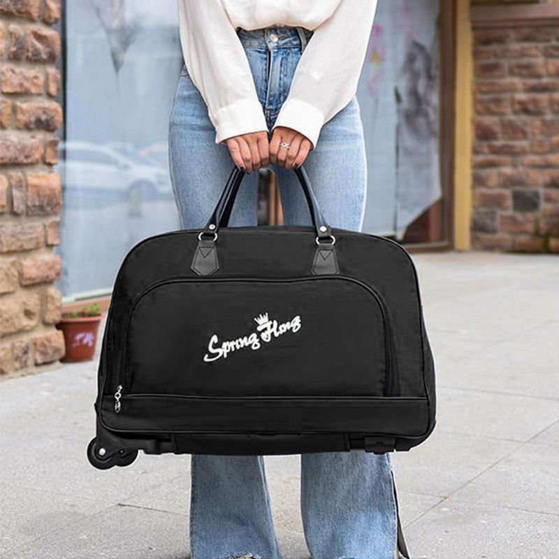 Luggage Travel Gear Travel Bags Large-Capacity Trolley Bag, Short-Distance Boarding Bag, Men And Women Travel Folding Storage Bag With Wheels, Trolley Bag, Soft Bag, Portable Travel Bag