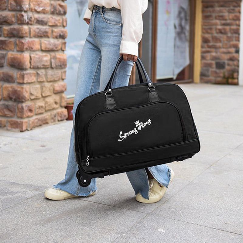 Luggage Travel Gear Travel Bags Large-Capacity Trolley Bag, Short-Distance Boarding Bag, Men And Women Travel Folding Storage Bag With Wheels, Trolley Bag, Soft Bag, Portable Travel Bag