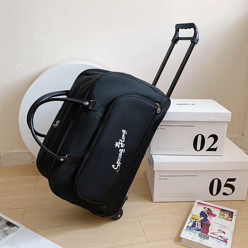 Luggage Travel Gear Travel Bags Large-Capacity Trolley Bag, Short-Distance Boarding Bag, Men And Women Travel Folding Storage Bag With Wheels, Trolley Bag, Soft Bag, Portable Travel Bag