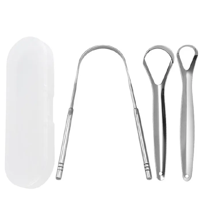 Oral Care Tongue Cleaners Stainless Steel Tongue Scraper Tongue Coating Cleaning Tongue Scraper Oral Cleaning Care Cleaning Tool Tongue Scraper