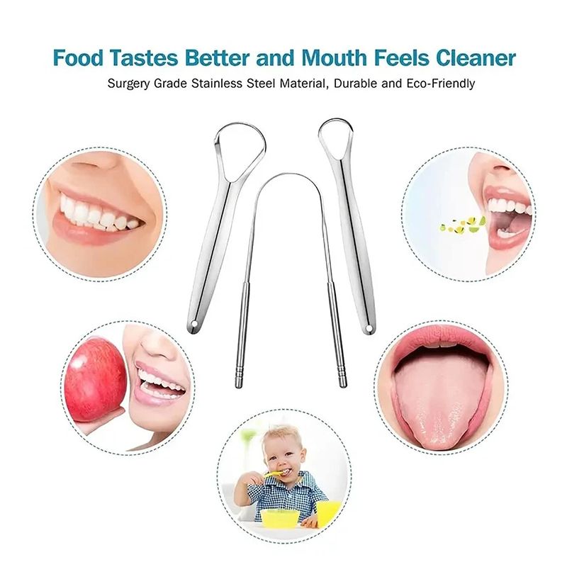 Oral Care Tongue Cleaners Stainless Steel Tongue Scraper Tongue Coating Cleaning Tongue Scraper Oral Cleaning Care Cleaning Tool Tongue Scraper