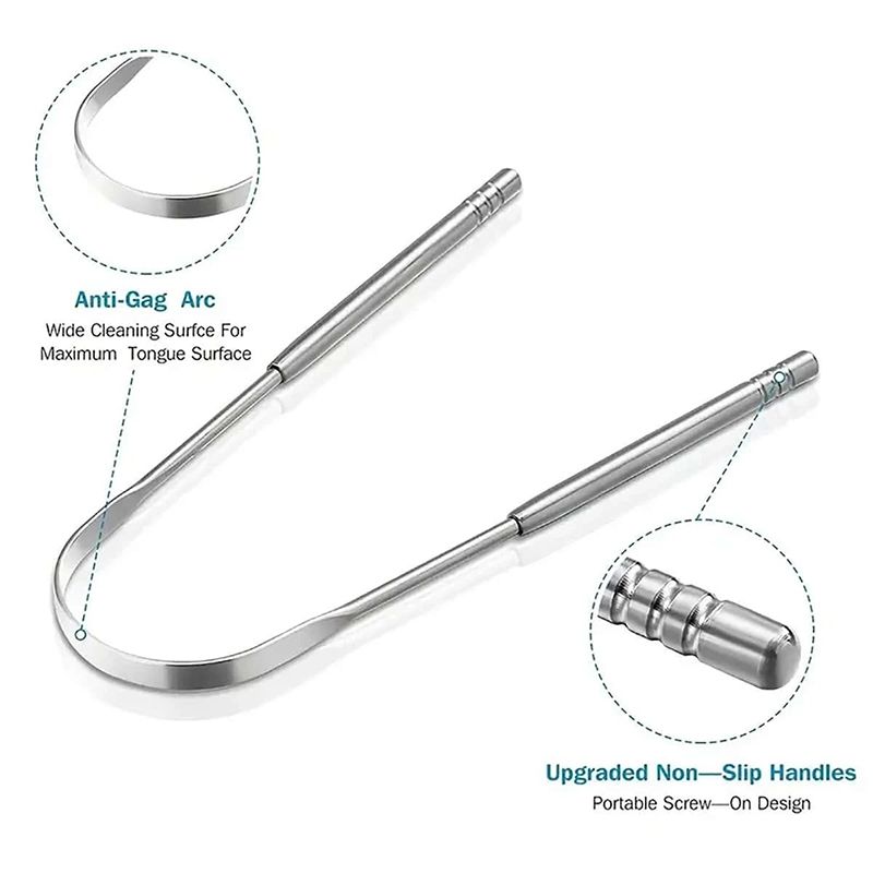 Oral Care Tongue Cleaners Stainless Steel Tongue Scraper Tongue Coating Cleaning Tongue Scraper Oral Cleaning Care Cleaning Tool Tongue Scraper