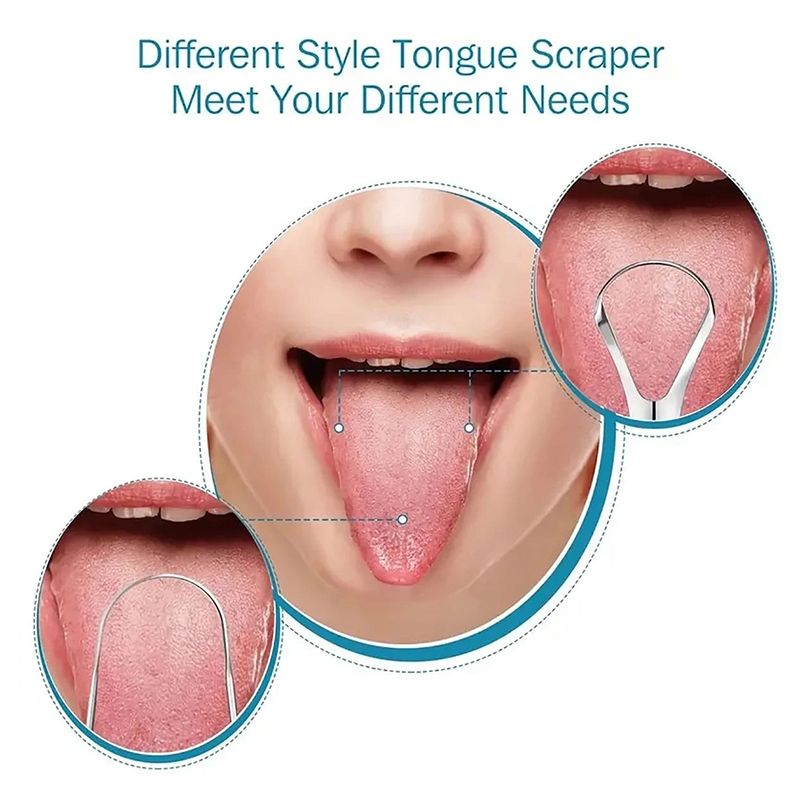 Oral Care Tongue Cleaners Stainless Steel Tongue Scraper Tongue Coating Cleaning Tongue Scraper Oral Cleaning Care Cleaning Tool Tongue Scraper