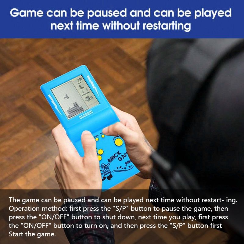 Brick Game Large Screen Tetris Game Console Classic Retro Children'S Handheld Game Console Electronic Toy Lcd Brick Game