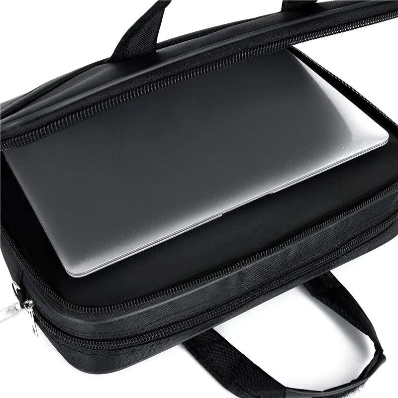 Professional Laptop Briefcase Large-Capacity - Water-Resistant Anti-Theft Business Bag with Multi-Pockets, Horizontal Design for 15.6-Inch Laptop & Travel Essentials