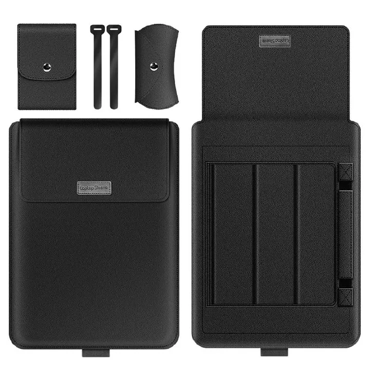 3-in-1 Laptop Sleeve Organizer 13/14/15/15.6 Inch - Anti-Scratch Shock-Absorbing Case with Detachable Strap & Card Pocket, Thin Lightweight Business Computer Bag