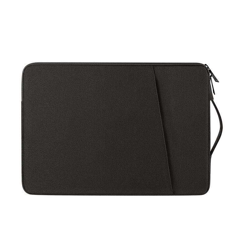 15.6-Inch Waterproof Laptop Sleeve with iPad Pocket - Multi-Layer Shockproof Protective Case for MacBook/Tablet, Slim Durable Design for Work & Travel, Black