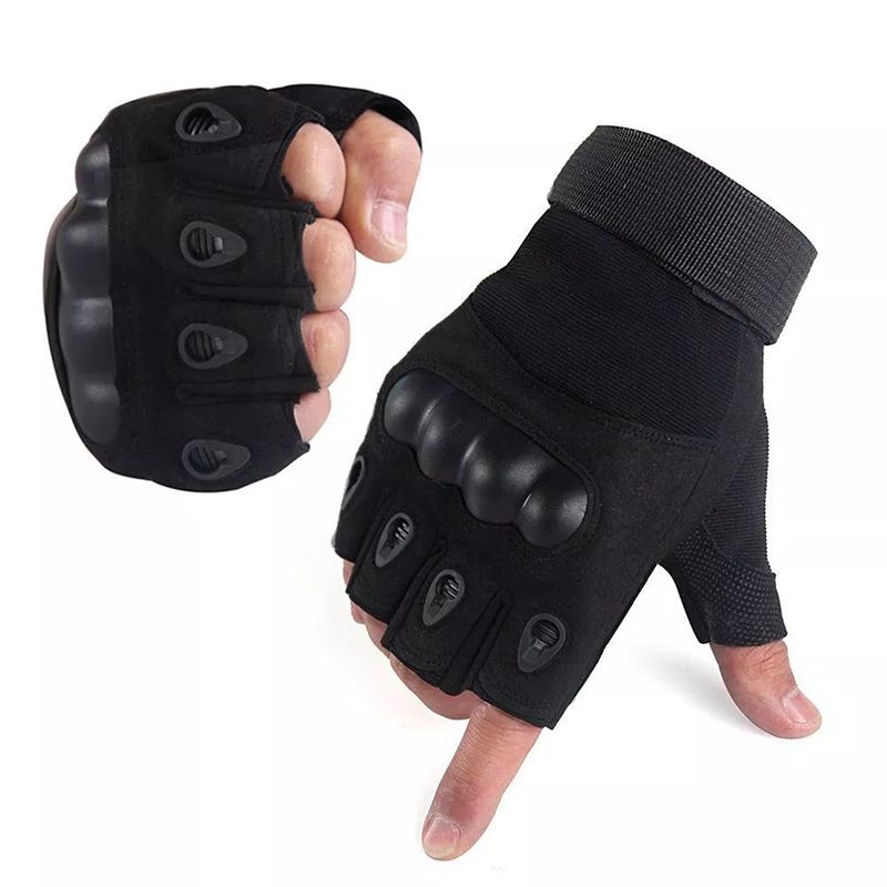 Fashion Men  Gloves Tactical Gloves Men's Half-Finger Gloves Outdoor Riding Motorcycle Military Fan Fighting Fitness Gloves