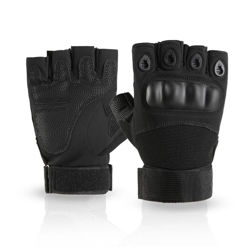 Fashion Men  Gloves Tactical Gloves Men's Half-Finger Gloves Outdoor Riding Motorcycle Military Fan Fighting Fitness Gloves