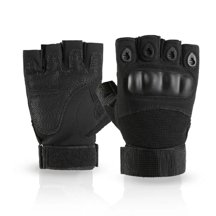 Fashion Men  Gloves Tactical Gloves Men's Half-Finger Gloves Outdoor Riding Motorcycle Military Fan Fighting Fitness Gloves