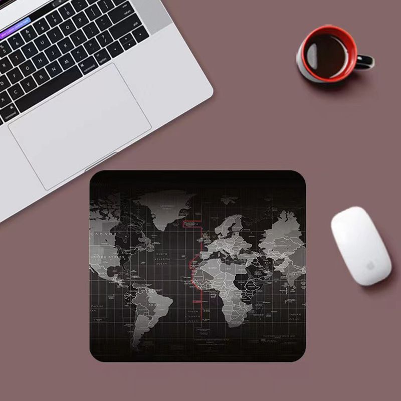 Computers Accessories Mouse Pads Cute Cartoon Precision Overlock Map Pattern Small Mouse Pad