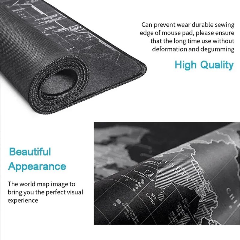 Computers Accessories Mouse Pads Cute Cartoon Precision Overlock Map Pattern Small Mouse Pad