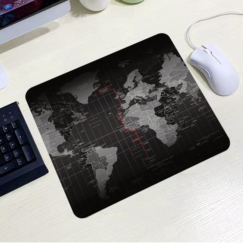 Computers Accessories Mouse Pads Cute Cartoon Precision Overlock Map Pattern Small Mouse Pad