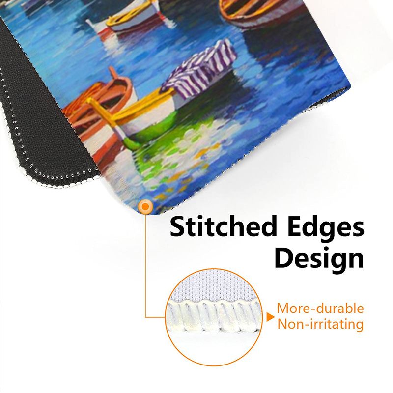 Computers Accessories Mouse Pads Cute Cartoon Precision Lock Small Town Pattern Small Mouse Pad