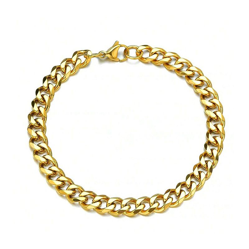 Fashion Men Jewelry Sets 【4-Piece Set】Hip-Hop Exaggerated Punk Dollar Gold Alloy Necklace Chain Glasses Ring Bracelet Set Necklace + Bracelet + Ring + Glasses Jewelry Set