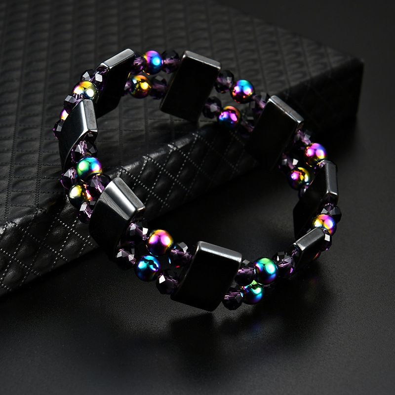 Fashion Men Jewelry Bracelets Black Gallstone Hematite Bracelet Retro Magnetic Bracelet Diy Accessories Gemstone Bracelet
