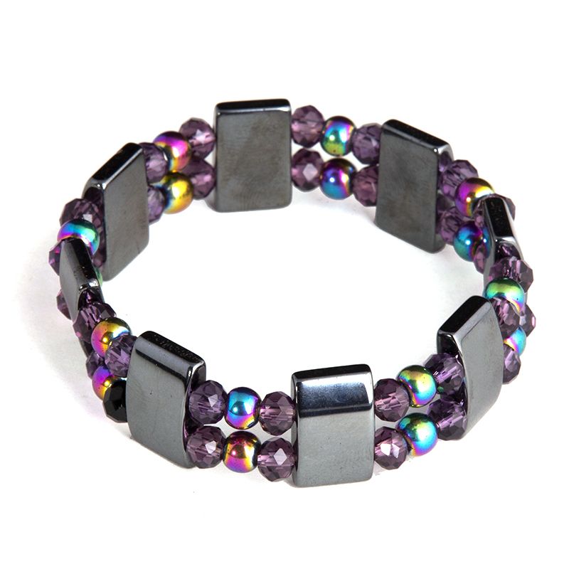 Fashion Men Jewelry Bracelets Black Gallstone Hematite Bracelet Retro Magnetic Bracelet Diy Accessories Gemstone Bracelet