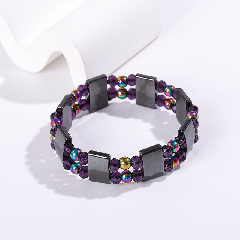 Fashion Men Jewelry Bracelets Black Gallstone Hematite Bracelet Retro Magnetic Bracelet Diy Accessories Gemstone Bracelet