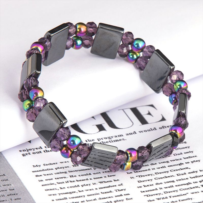 Fashion Men Jewelry Bracelets Black Gallstone Hematite Bracelet Retro Magnetic Bracelet Diy Accessories Gemstone Bracelet