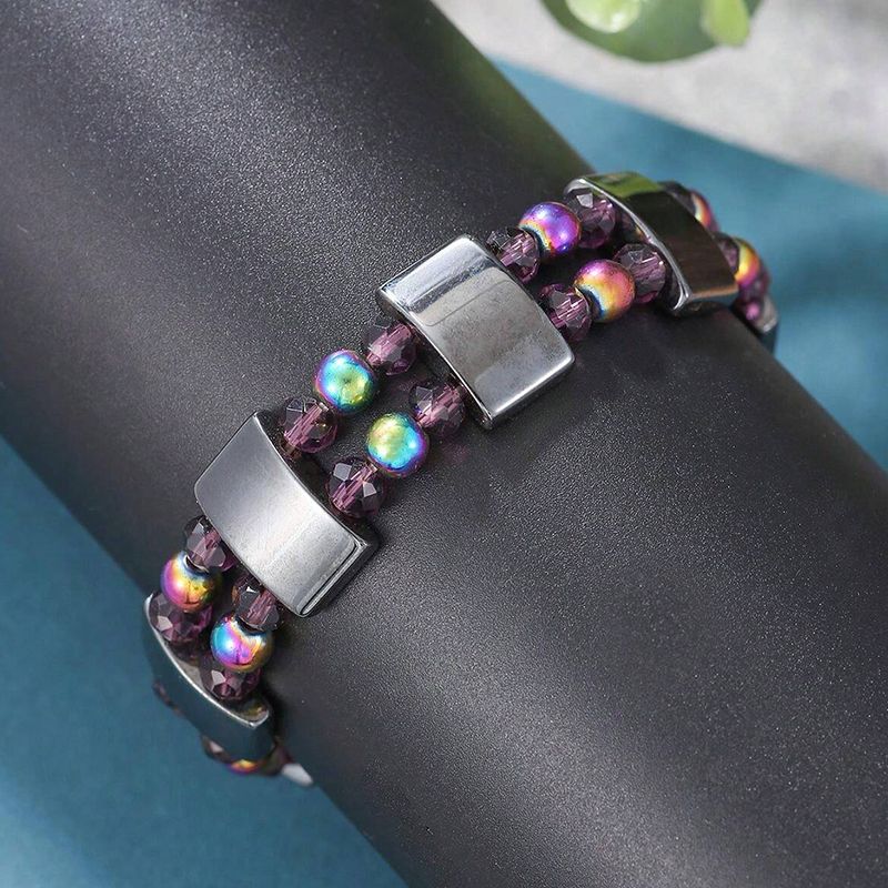 Fashion Men Jewelry Bracelets Black Gallstone Hematite Bracelet Retro Magnetic Bracelet Diy Accessories Gemstone Bracelet