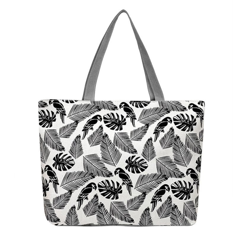 Women's Bags Tote Bags New Fashion Canvas Bag Large Capacity Casual Commuting Printed Shopping Bag Literary Shoulder Bag Shopping Bag Tote Bag