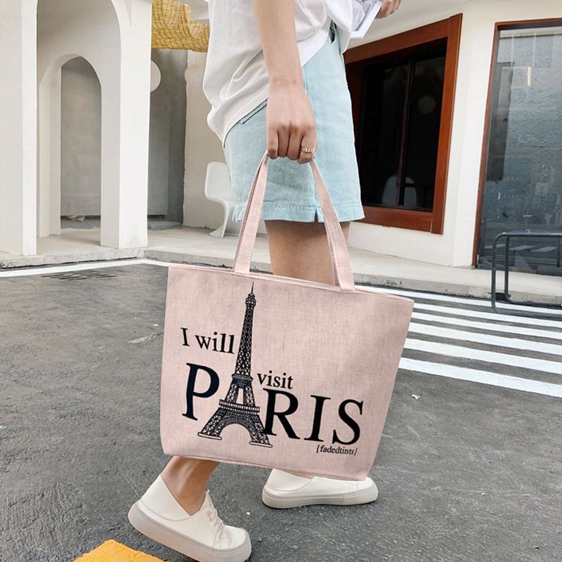 Women's Bags Shoulder Bags Portable Canvas Bag Student Tutorial Bag Fashion Trend Literary Canvas Bag Tote Bag Shopping Bag Shoulder Bag