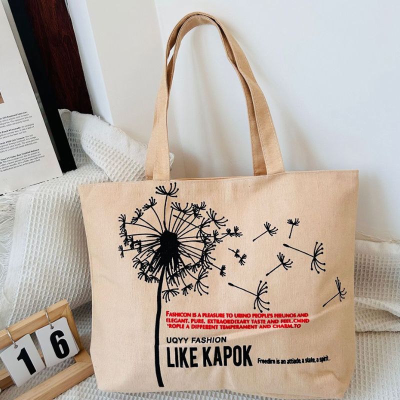 Women's Bags Shoulder Bags Portable Canvas Bag Student Tutorial Bag Fashion Trend Literary Canvas Bag Tote Bag Shopping Bag Shoulder Bag