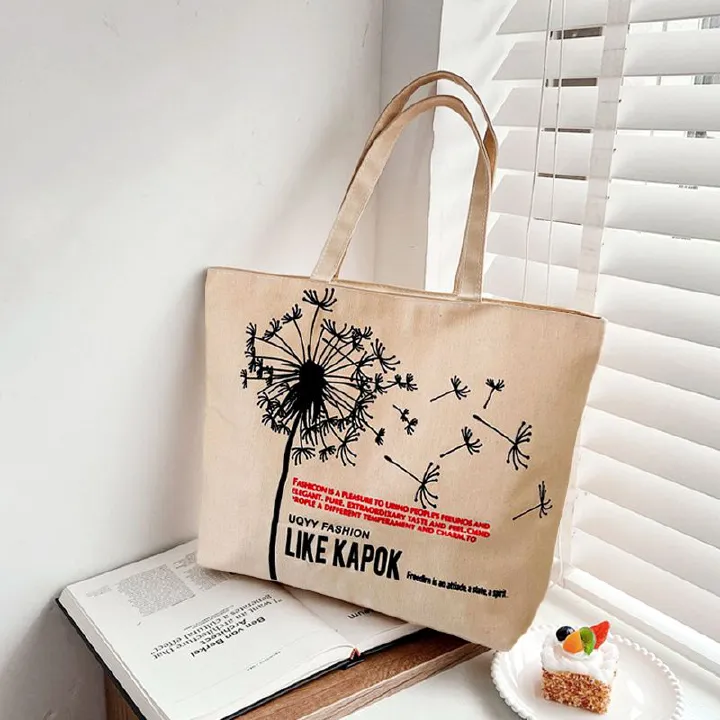 Women's Bags Shoulder Bags Portable Canvas Bag Student Tutorial Bag Fashion Trend Literary Canvas Bag Tote Bag Shopping Bag Shoulder Bag