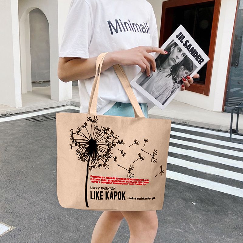 Women's Bags Shoulder Bags Portable Canvas Bag Student Tutorial Bag Fashion Trend Literary Canvas Bag Tote Bag Shopping Bag Shoulder Bag