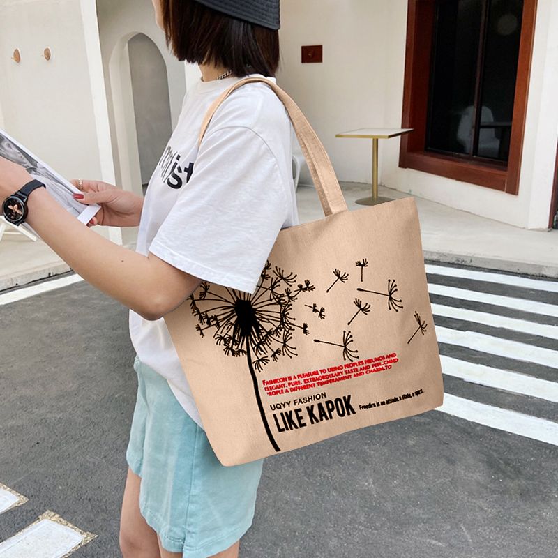 Women's Bags Shoulder Bags Portable Canvas Bag Student Tutorial Bag Fashion Trend Literary Canvas Bag Tote Bag Shopping Bag Shoulder Bag