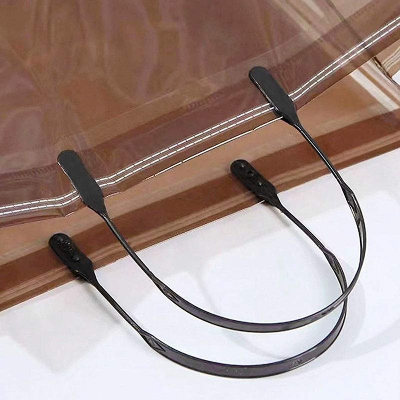 Women's Bags Top-Handle Bags Transparent Brown Universal Ins High-End PVC Waterproof Handbag
