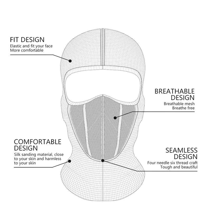 Fashion Men  Hats Cycling Mask Motorcycle Warm Hood Outdoor Ski Mask Mask Hat Filter Hood Cap Off-Road Motorcycle Helmet Hood Motorcycle Riding Neck Mask Hat