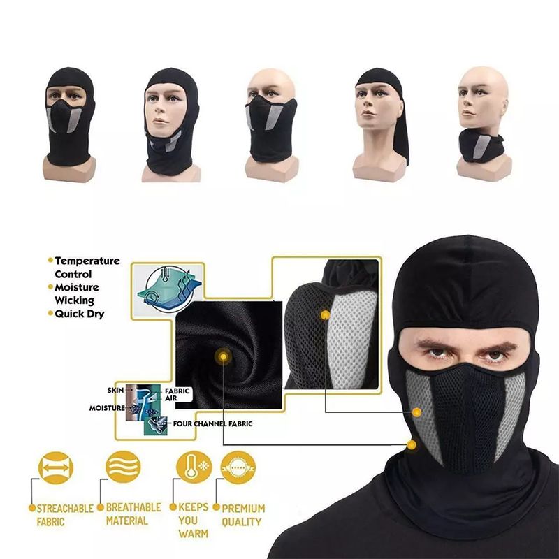 Fashion Men  Hats Cycling Mask Motorcycle Warm Hood Outdoor Ski Mask Mask Hat Filter Hood Cap Off-Road Motorcycle Helmet Hood Motorcycle Riding Neck Mask Hat