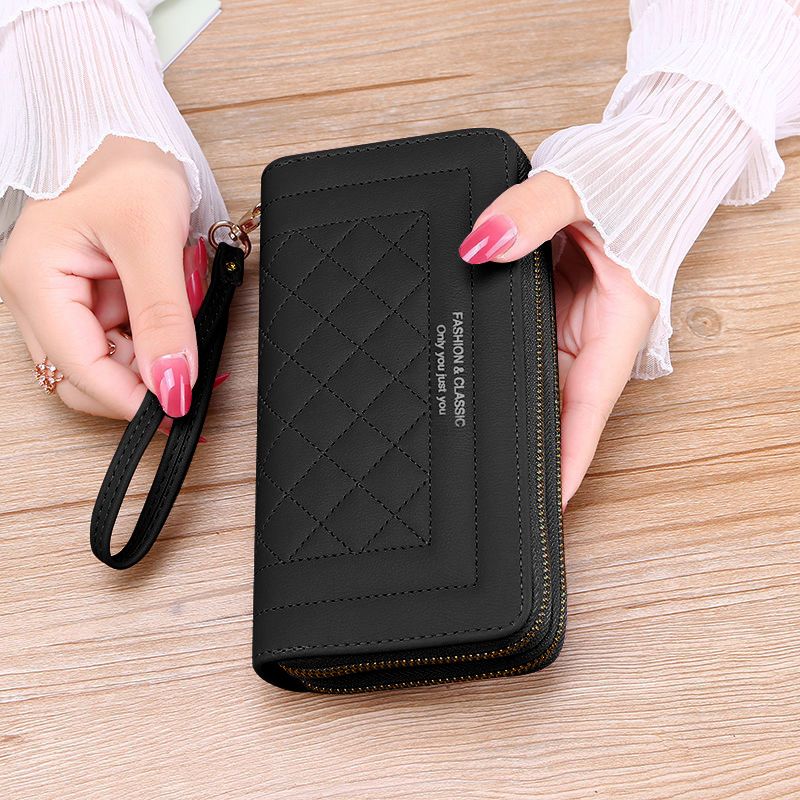 Women's Bags Wallets Holders Wallet Long Clutch Korean Style Mobile Phone Bag Double Zipper Wallet Large Capacity Wallet