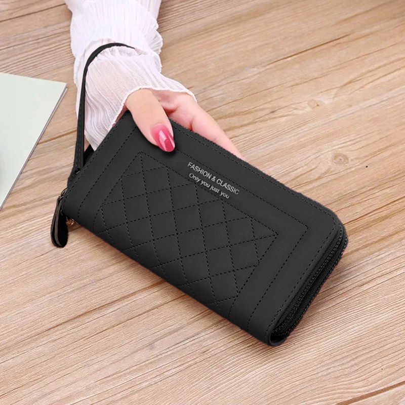Women's Bags Wallets Holders Wallet Long Clutch Korean Style Mobile Phone Bag Double Zipper Wallet Large Capacity Wallet