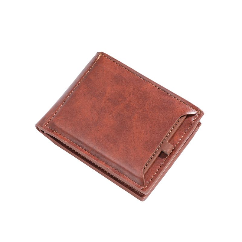 Men's Bags Wallets Holders New Wallet Short Style Simple Casual Fashion Multifunctional Card Holder Wallet Brown