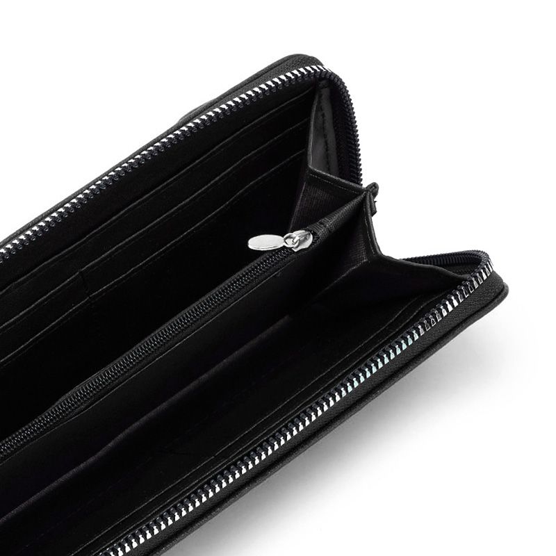 Men's Bags Wallets Holders New Style Clutch Coin Purse Men'S High-End Solid Color Zipper Wallet