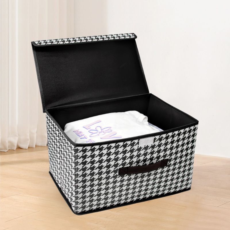 Portable Clothing Storage Box【2 pack】 Fabric Storage Box Foldable Clothing And Miscellaneous Storage Box Household Dust-Proof Storage Box With Lid Quilt Storage Box Storage Bag