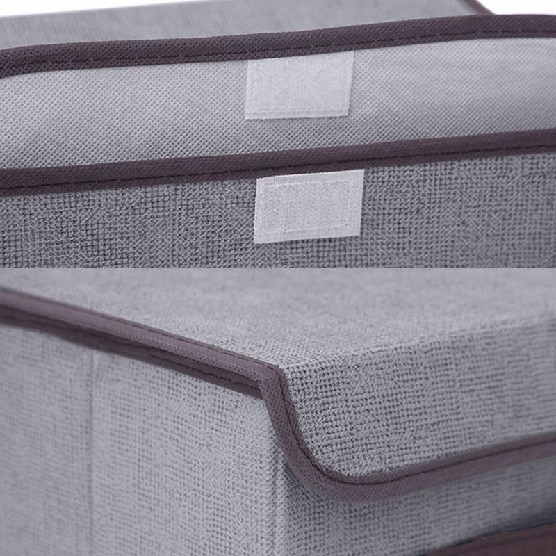Portable Clothing Storage Box【2 pack】 Fabric Storage Box Foldable Clothing And Miscellaneous Storage Box Household Dust-Proof Storage Box With Lid Quilt Storage Box Storage Bag