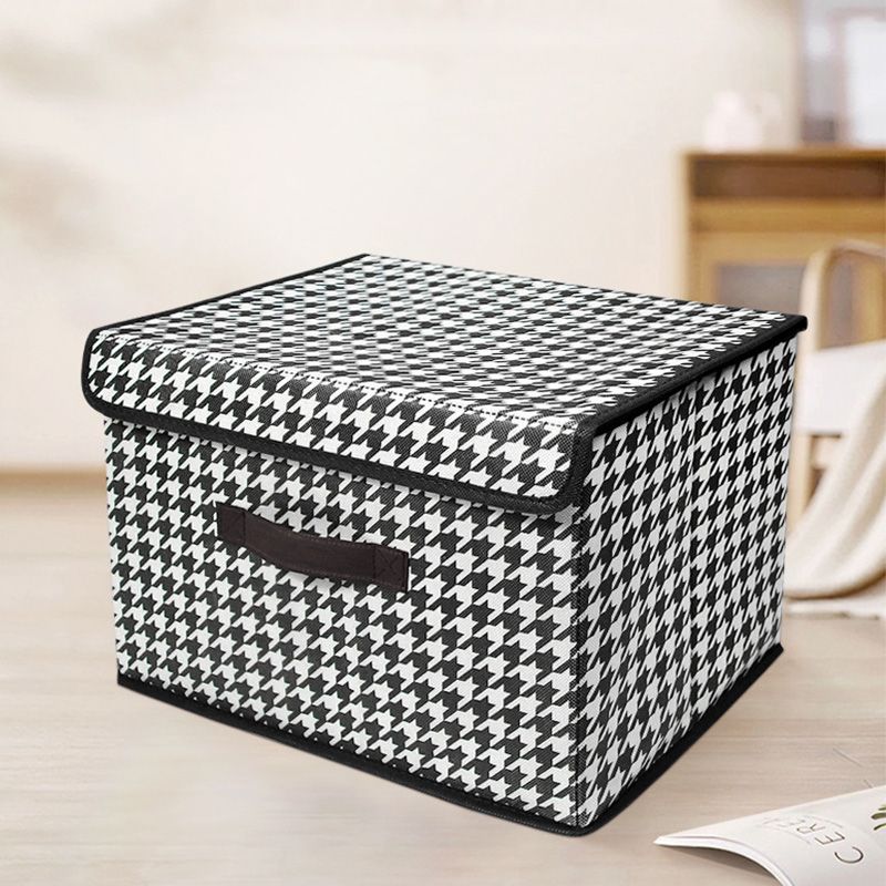 Portable Clothing Storage Box【2 pack】 Fabric Storage Box Foldable Clothing And Miscellaneous Storage Box Household Dust-Proof Storage Box With Lid Quilt Storage Box Storage Bag