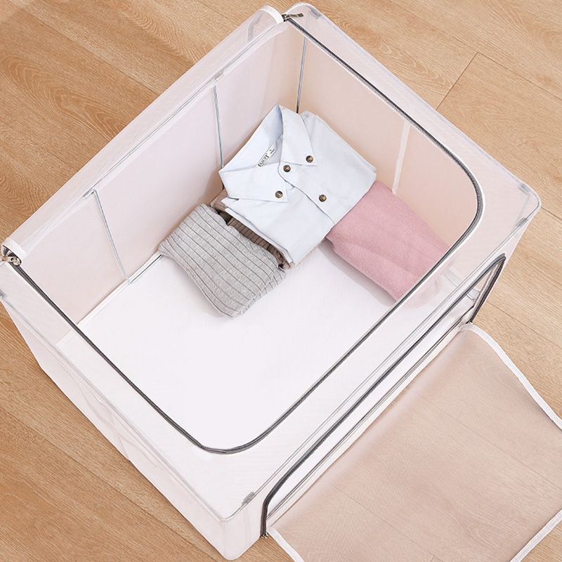 Portable Foldable Clothing And Miscellaneous Storage Box Transparent Storage Box Large Folding Storage Box For Clothes And Pants Nylon Waterproof Mesh Clothing Organizing Box