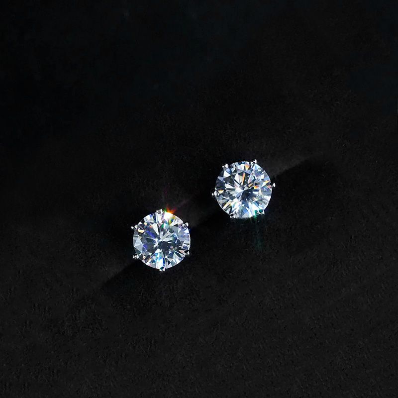 Fashion Men Jewelry Earrings 【2 Pairs】 S925 Silver Needle Rhinestone Earrings For Men And Women Zircon Earrings Moissanite Ear Piercing Free Of Removal Cochlear Ear Bone Nail Diamond Earrings