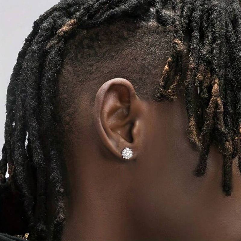 Fashion Men Jewelry Earrings 【2 Pairs】 S925 Silver Needle Rhinestone Earrings For Men And Women Zircon Earrings Moissanite Ear Piercing Free Of Removal Cochlear Ear Bone Nail Diamond Earrings