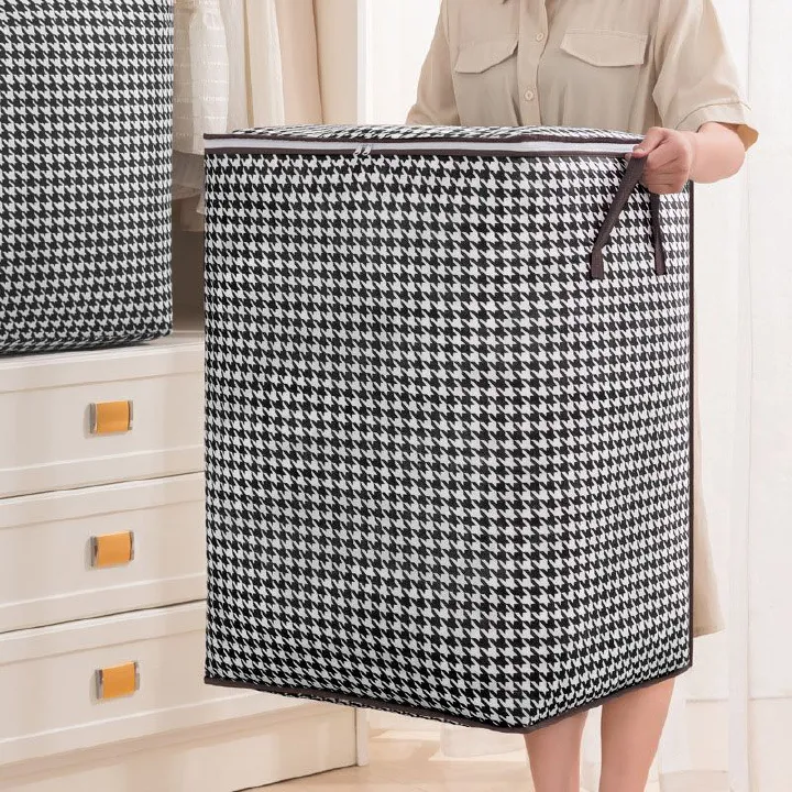 SXCHEN New Quilt Storage Bags Packing Bags Divine Tools Foldable Storage Box Portable Clothes Organizer Tidy Pouch Suitcase Non-Woven Home Storage Box Quilt Storage Container Bag Box Mam Girl Gift